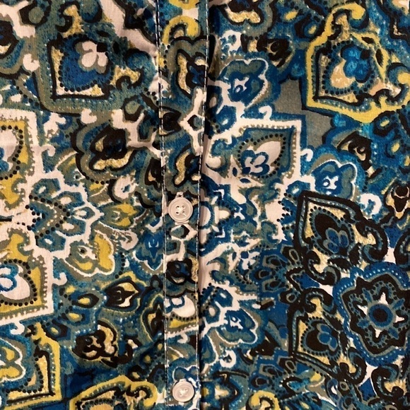 J womens Catherine’s stretch casual button up 3/4 sleeve plus size shirt 3X - Picture 2 of 5